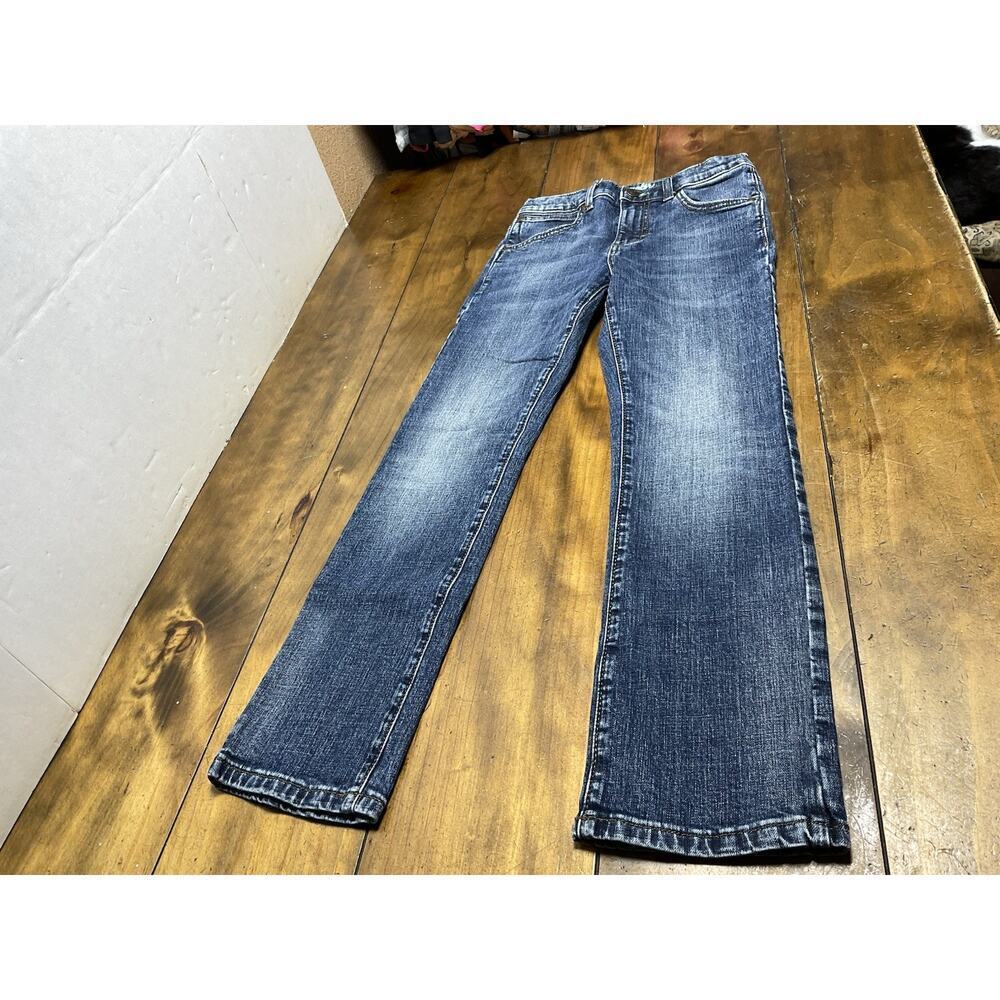 Wrangler Retro Slim Straight Youth Boys Jeans Adjustable Waist Denim 12R